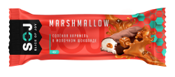 MARSHMALLOW батончик SOJ с соленой карамелью в молочном шоколаде 30 гр.